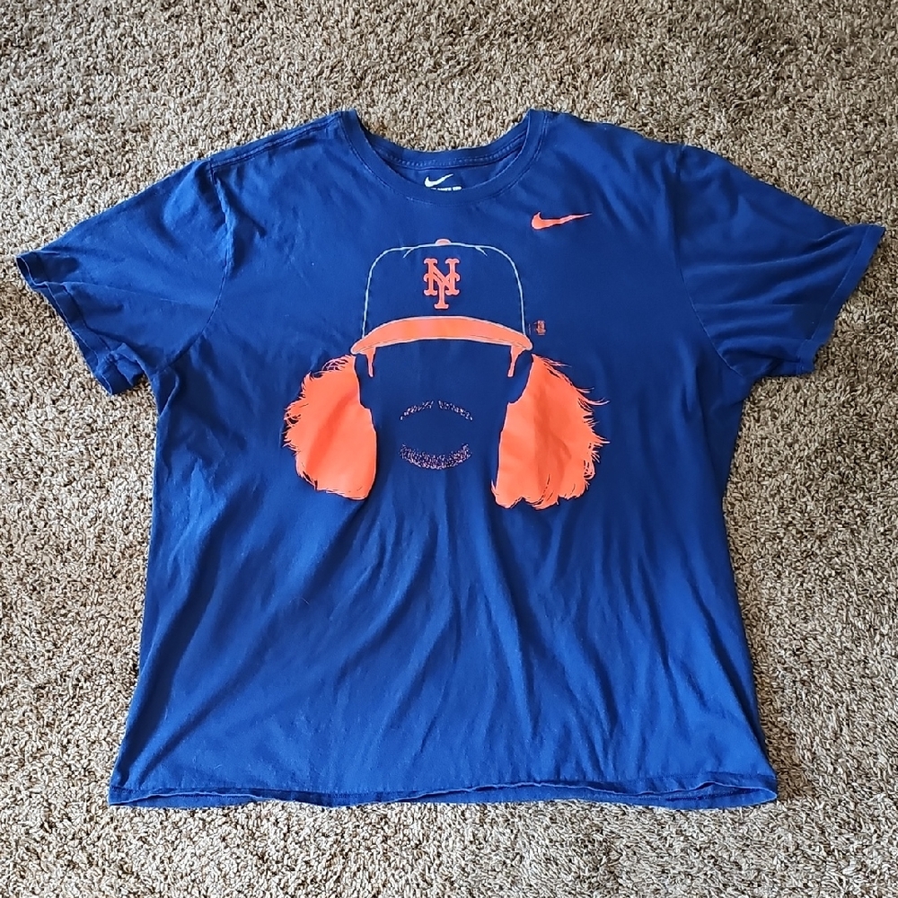 Nike Royal Blue T-Shirt with Orange Graphic